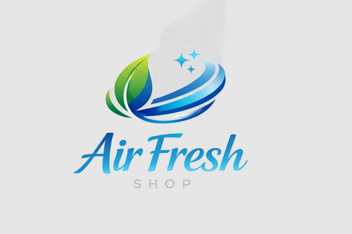 Logo Air Fresh Shop avec fond gris clair